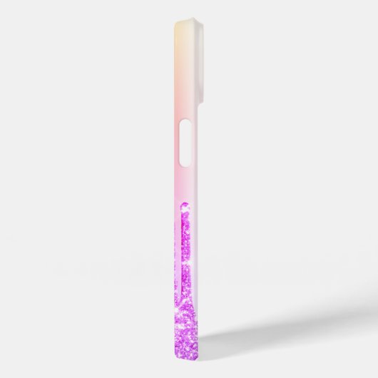 Moderne glitterschijven, Ombre, Monogram Case-Mate iPhone Case (Achterkant / Rechts)