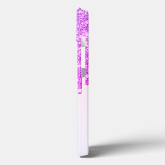 Moderne glitterschijven, Ombre, Monogram, Flamingo Case-Mate iPhone Case (Achterkant / Links)