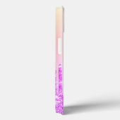 Moderne glitterschijven, Ombre, Monogram, Flamingo Case-Mate iPhone Case (Achterkant / Rechts)