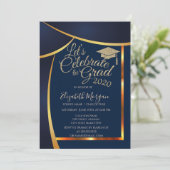 Moderne glittersluiting Navy Blue Afsluiting Kaart (Staand voorkant)