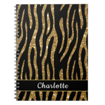 Moderne Glittery Gold Tiger Stripe