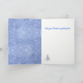 Moderne Glittery Kerstboom Kerst Kaart (Binnen)