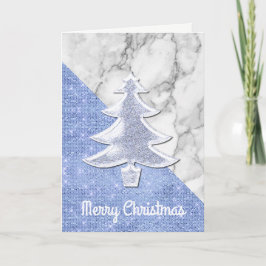 Moderne Glittery Kerstboom Kerst Kaart