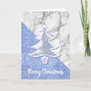 Moderne Glittery Kerstboom Kerst Kaart