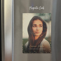 Moderne Glitz Afstuderen foto aankondigingsmagnete