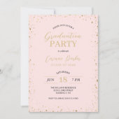 Moderne Glitz Graduation Party Uitnodiging (Voorkant)