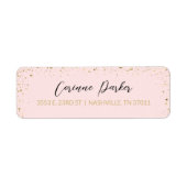 Moderne Glitz-labels met persoonlijke retouradress Etiket (Voorkant)
