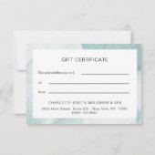 Moderne Glitzer Geschenkgutscheine Flachkarte (Achterkant)