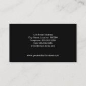 Moderne gloed en elegant monogram visitekaartje (Achterkant)