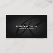 Moderne gloed en elegant monogram visitekaartje (Voorkant)