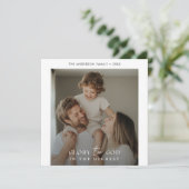 Moderne glorie aan God Religieuze kerstfoto Feestdagenkaart (Staand voorkant)