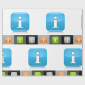 Moderne glossy informatie symbolen cadeaupapier (Vlak)