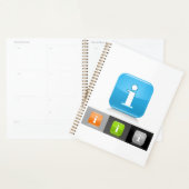 Moderne glossy informatie symbolen planner (Display)
