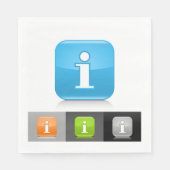 Moderne glossy informatie symbolen servet (Voorkant)