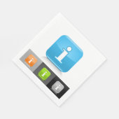 Moderne glossy informatie symbolen servet (Hoek)