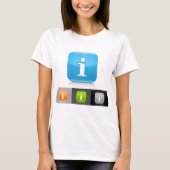Moderne glossy informatie symbolen t-shirt (Voorkant)