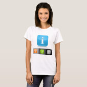 Moderne glossy informatie symbolen t-shirt (Voorkant volledig)