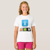 Moderne glossy informatie symbolen t-shirt (Voorkant volledig)