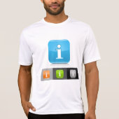 Moderne glossy informatie symbolen t-shirt (Voorkant)