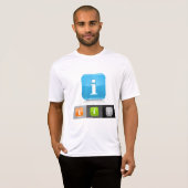 Moderne glossy informatie symbolen t-shirt (Voorkant volledig)