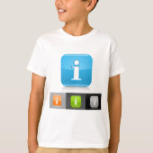 Moderne glossy informatie symbolen t-shirt (Voorkant)