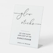 Moderne Glow Stick Teken Bruiloft Laat Liefde Glow Reclamebord Met Voetstuk (Voorkant)
