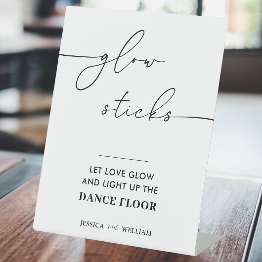 Moderne Glow Stick Teken Bruiloft Laat Liefde Glow Reclamebord Met Voetstuk