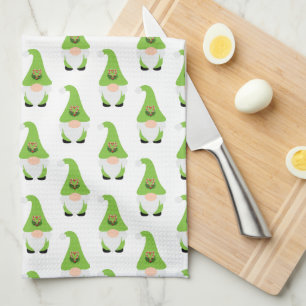 Moderne Gnome Candy Cane Heart NAAM Kerstplezier Theedoek