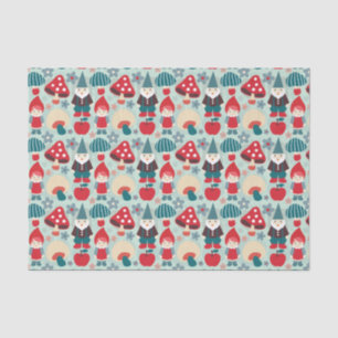 Moderne gnomen en paddenstoelen tissuepapier