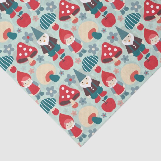 Moderne gnomen en paddenstoelen tissuepapier (Detail)