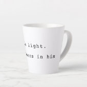 Moderne God is Licht Latte Mok (Rechterhoek)