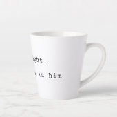 Moderne God is Licht Latte Mok (Rechts)