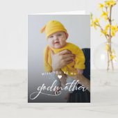 Moderne Godmother voorstel foto Kaart (Gele Bloem)