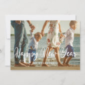 Moderne goede nieuwjaarsfoto feestdagenkaart (Voorkant)