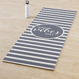Moderne Goede Vibes Alleen Blauwe Stijlvolle Typog Yogamat