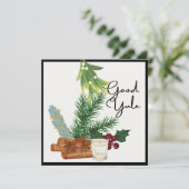 Moderne Goede Yule Winter Zonnewende Vakantie Kaart (Staand voorkant)