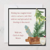 Moderne Goede Yule Winter Zonnewende Vakantie Kaart (Achterkant)