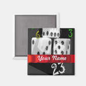 Moderne gokdobbelstenen magneet (Voorkant / Achterkant)