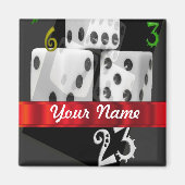 Moderne gokdobbelstenen magneet (Voorkant)