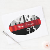 Moderne gokdobbelstenen ovale sticker (Envelop)