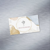 Moderne Gold Abstracte vormen Magnetisch Visitekaartje (Voorbeeld)