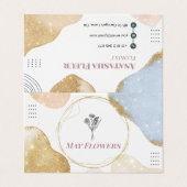 Moderne Gold Abstracte vormen Visitekaartje (Buitenkant ongevouwen)