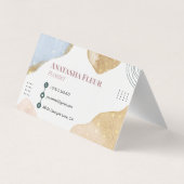 Moderne Gold Abstracte vormen Visitekaartje (Achterkant)