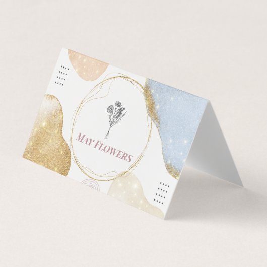 Moderne Gold Abstracte vormen Visitekaartje (Voorkant)