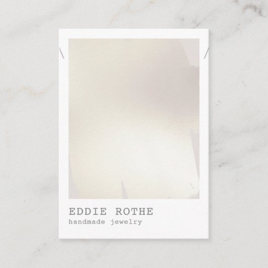 Moderne Gold Abstracte Waterverf Ketting display Visitekaartje (Voorkant)