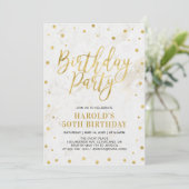 Moderne Gold Adult 50e verjaardag Kaart (Staand voorkant)