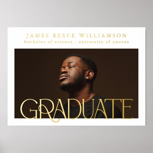 Moderne GOLD AFSTUDEREN Foto CLASS VAN 2023 Folie Afdrukken (Voorkant)