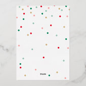 Moderne Gold "All is Bright" kerstfoto Folie H Folie Feestdagenkaart (Achterkant)