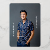 Moderne Gold Arch Foto Afstuderen Aankondiging (Voorkant)