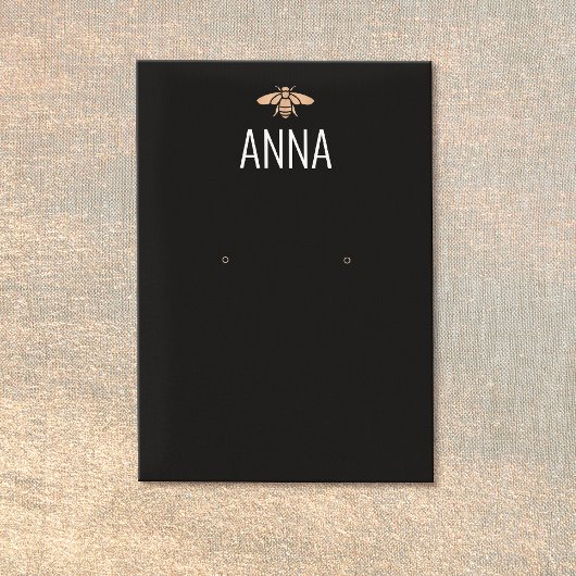 Moderne Gold Bee Black-kaart met oormerk Visitekaartje